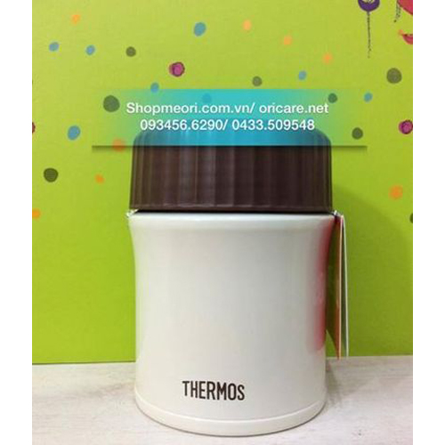 BÌNH Ủ CHÁO GIỮ NHIỆT THERMOS MÀU TRẮNG SỮA 0,38L - NHẬT