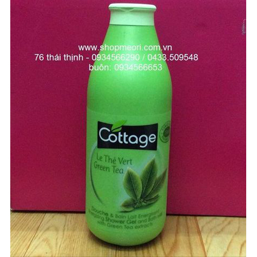 SỮA TẮM COTTAGE HƯƠNG TRÀ XANH 750ML- PHÁP