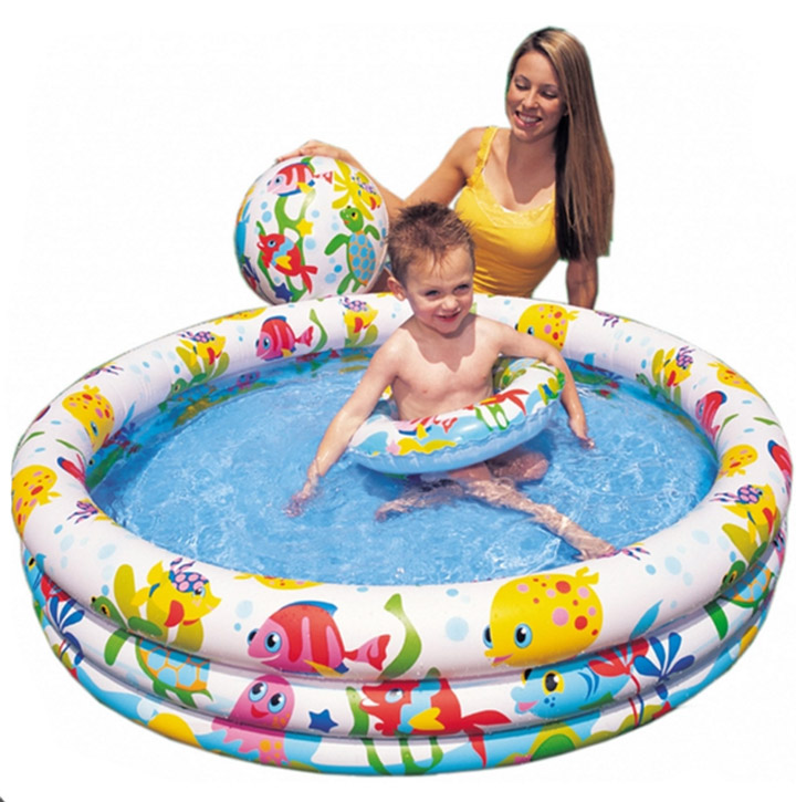 Bộ bể bơi 3 tầng kèm phao và bóng cho bé