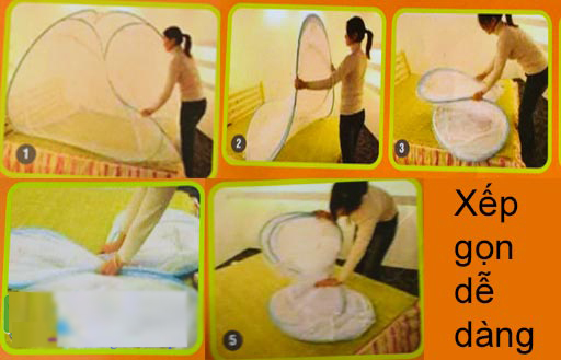 Màn chụp tự bung chống muỗi cao cấp 1,8mx2m