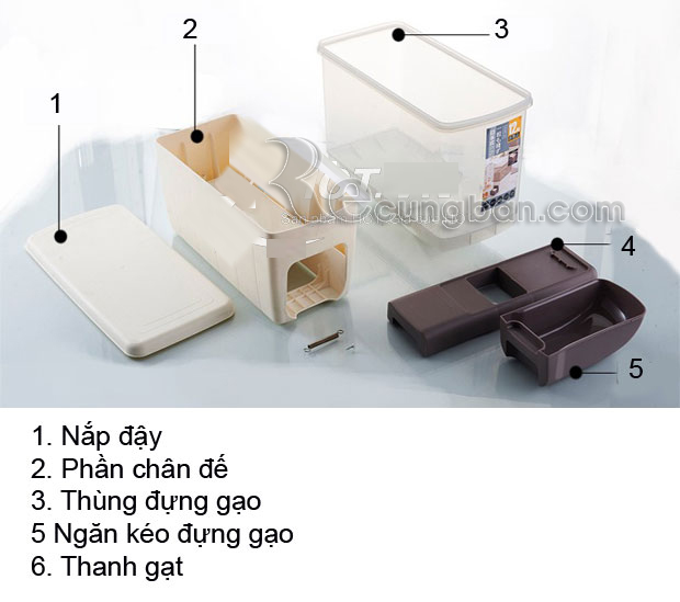 Thùng đựng gạo thông minh Rice Tub 12kg