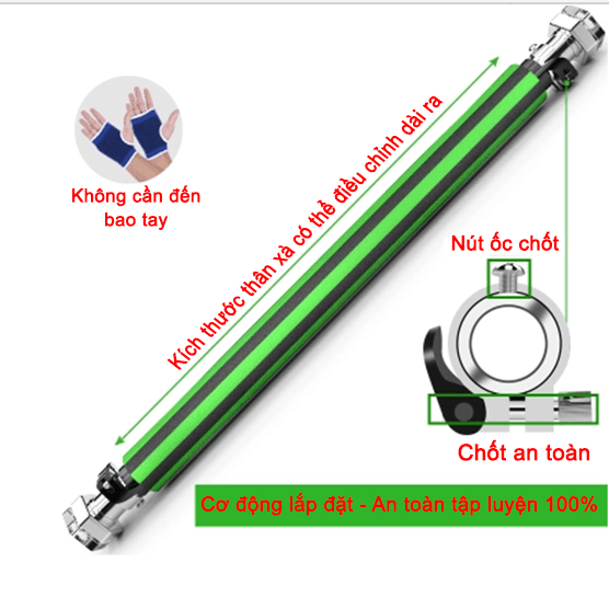 Xà đơn gắn cửa 60-100cm New 2018