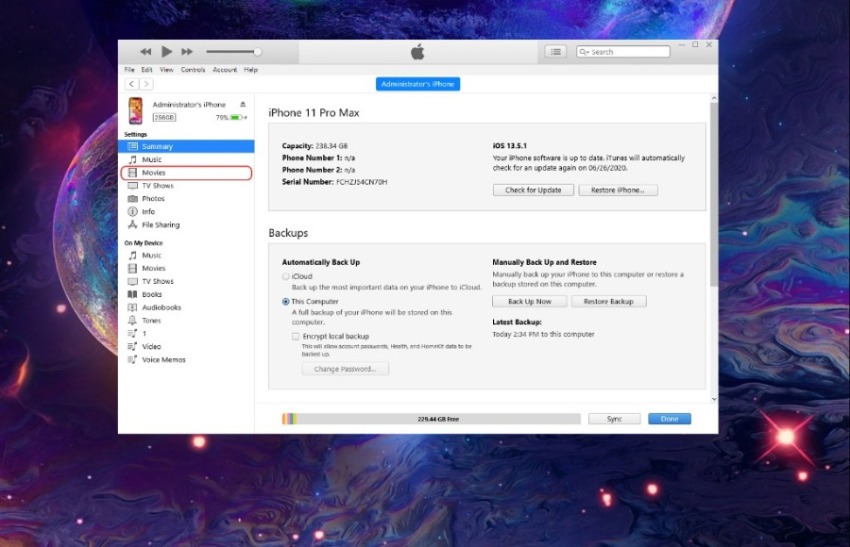 copy video vào iphone