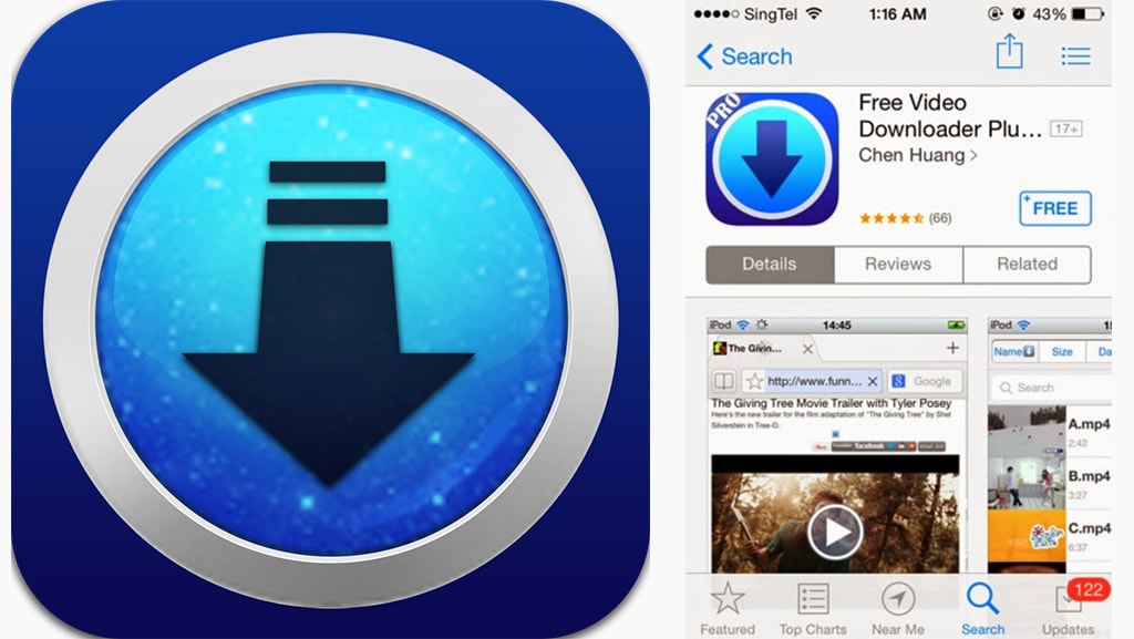 Free video dowloader iOS Plus:Ứng dụng tải video trên iPhone