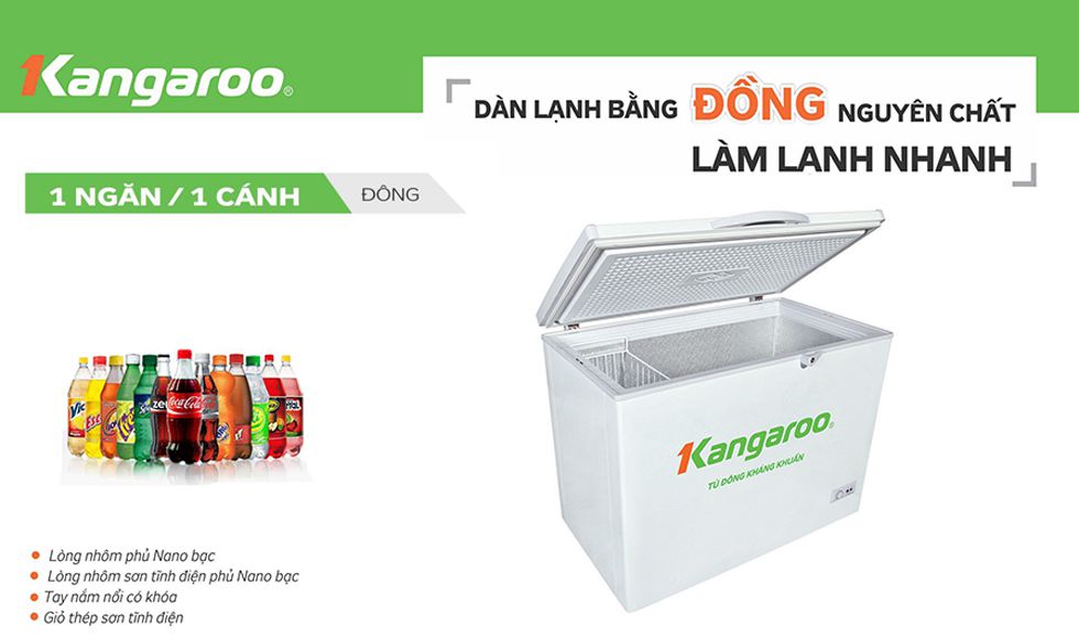 Tủ đông kháng khuẩn Kangaroo KG295C1