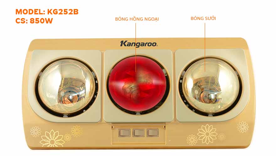 Đèn sưởi nhà tắm Kangaroo KG252B