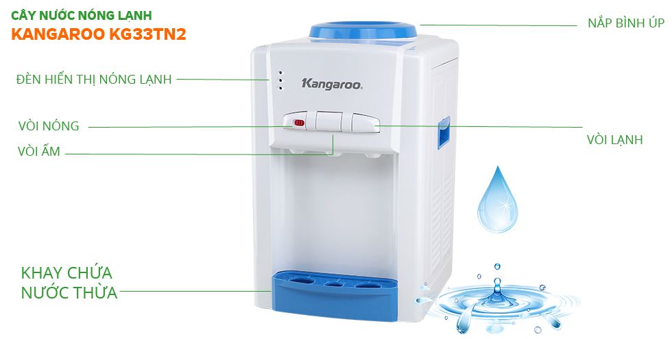 Cây nước nóng lạnh Kangaroo KG33TN2