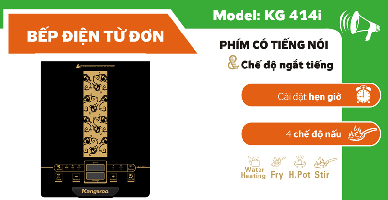 Bếp điện từ đơn Kangaroo KG414i