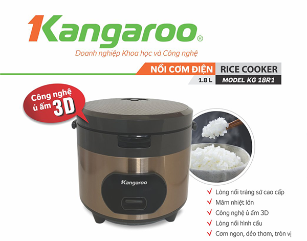  Nồi cơm điện Kangaroo KG18R1