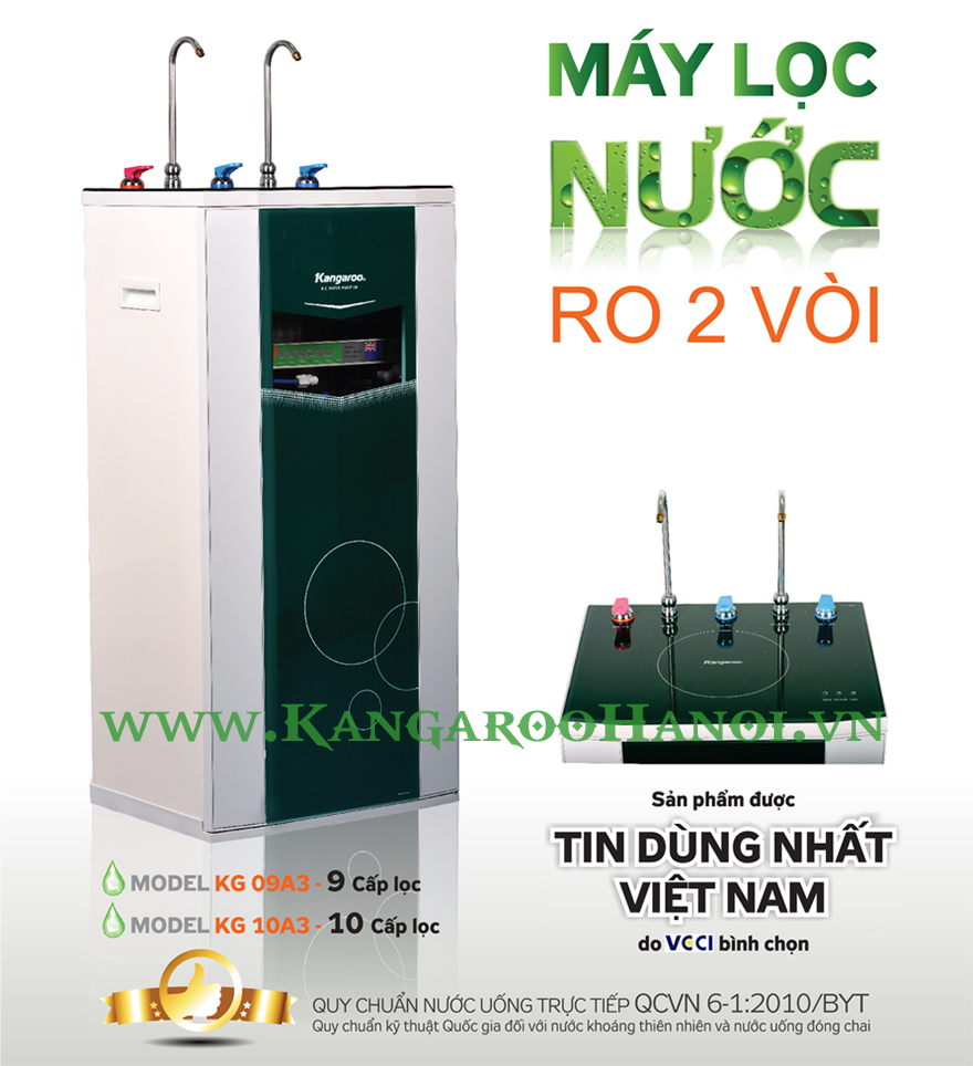 Máy lọc nước Kangaroo 2 vòi, sản phẩm mang tính đột phá của Tập đoàn Kangaroo