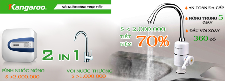 vòi nước nóng trực tiếp kangaroo