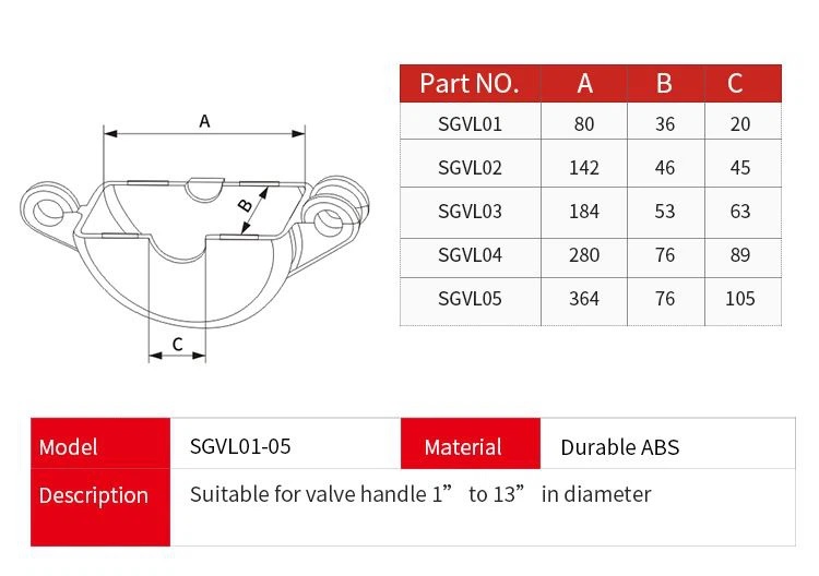 Khóa an toàn các cổng van xoay SGVL03, Khóa van cổng xoay SGVL03, khóa van xoay SGVL03