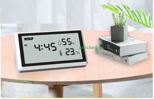 đồng hồ đo nhiệt và độ ẩm phòng làm việc và phòng ngủ trong nhà