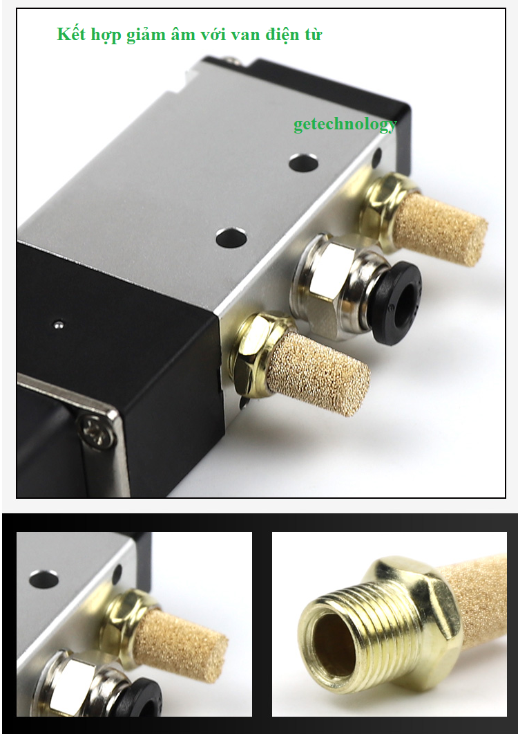 Giảm âm, giảm thanh khí nén bằng đồng BSL01,BSL02, BSL03, BSL04, BSLM5, BSL05, BSL06 1 inch