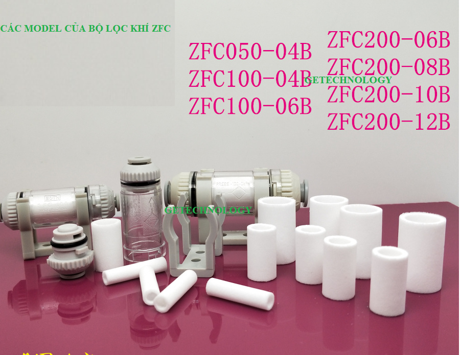 Bộ lọc khí ZFC74-B, bộ lọc khí ZFC75-B loại dọc thân