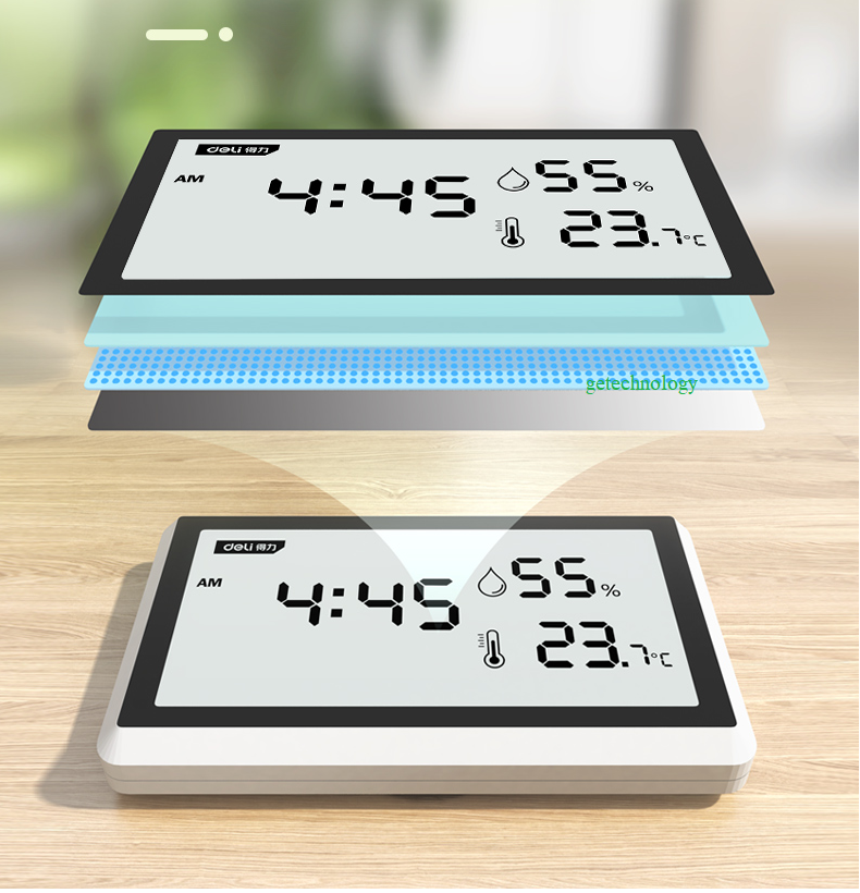 đồng hồ đo nhiệt và độ ẩm phòng làm việc và phòng ngủ trong nhà