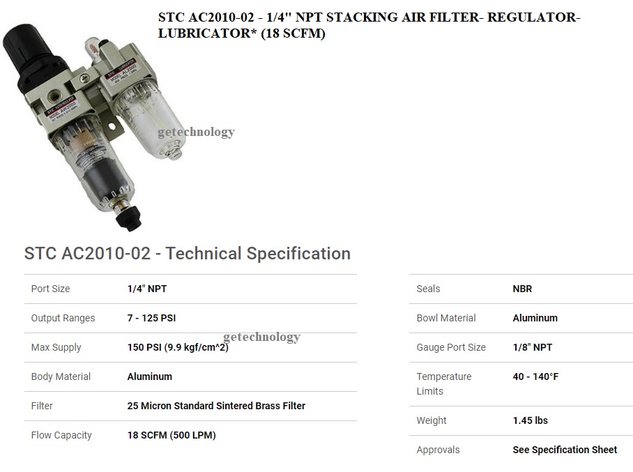 BỘ LỌC KHÍ AC2010-01 AC2010-02 AC3010-02 AC3010-03 AC4010-03 AC4010-04