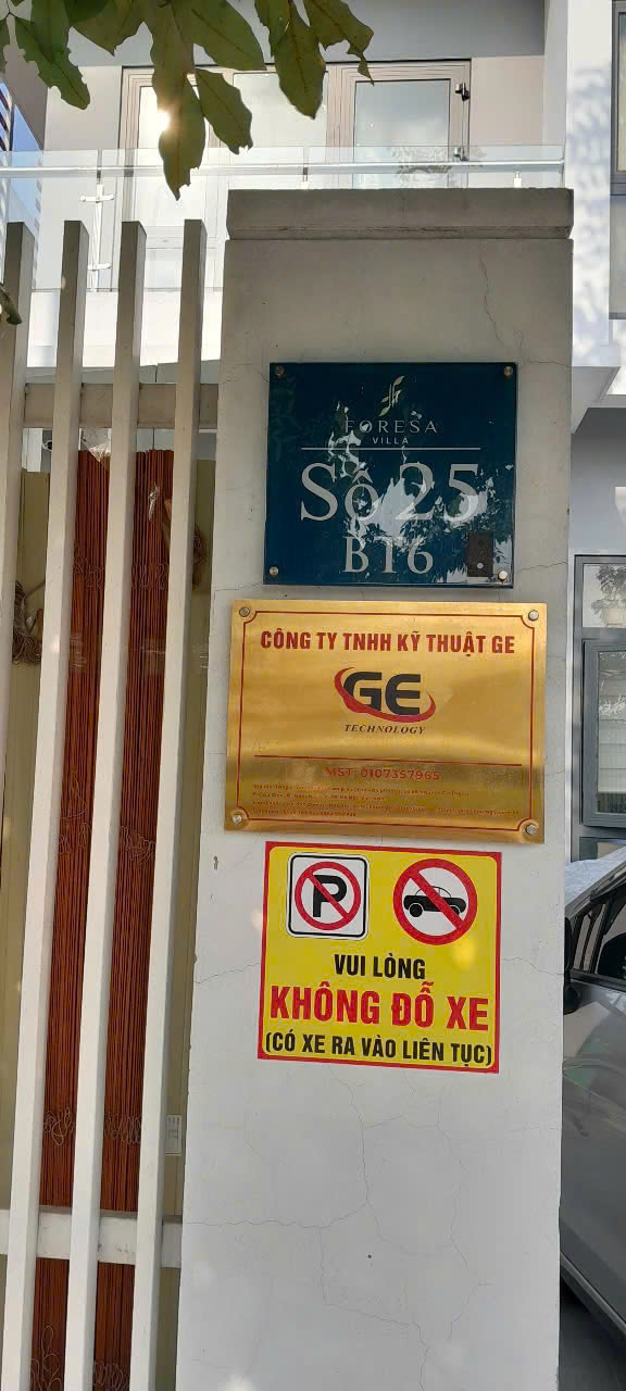 ĐĂNG KÝ KINH DOANH - BIỂN BẢNG TRỤ SỞ - KHO HÀNG CÔNG TY TNHH KỸ THUẬT GE