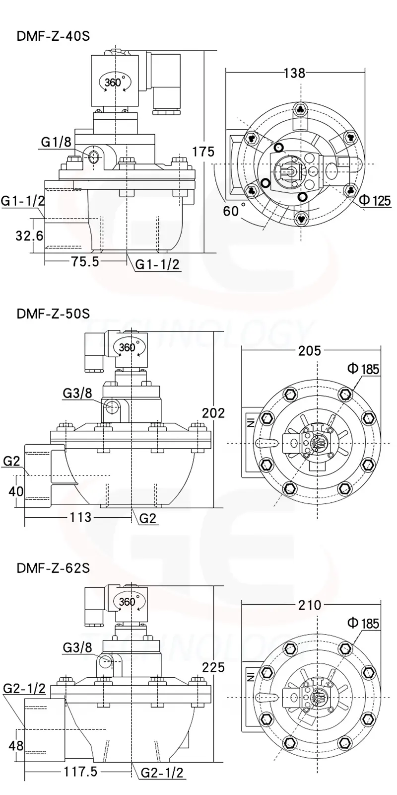 van xả khí rũ bụi, van DMF chính hãng, van rũ bụi giá tốt, van điện từ DMF công nghiệp