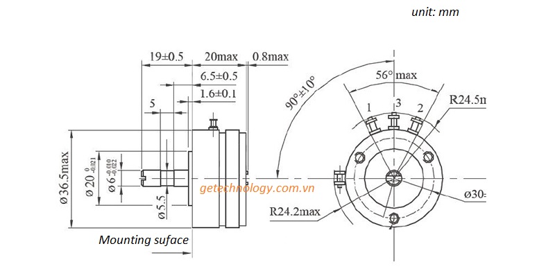 Biến trở vô cấp - potentiometer WDD35D-4