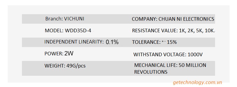 Biến trở vô cấp - potentiometer WDD35D-4