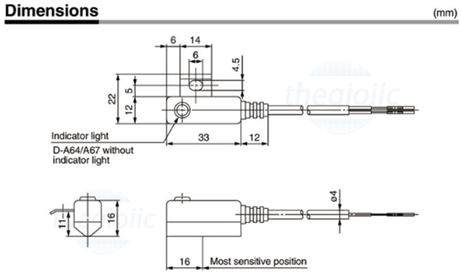 Cảm biến xi lanh D-A54 hãng AKS, Cảm biến xi lanh khí D-A54 hãng AKS, Cảm biến từ D-A54 hãng AKS