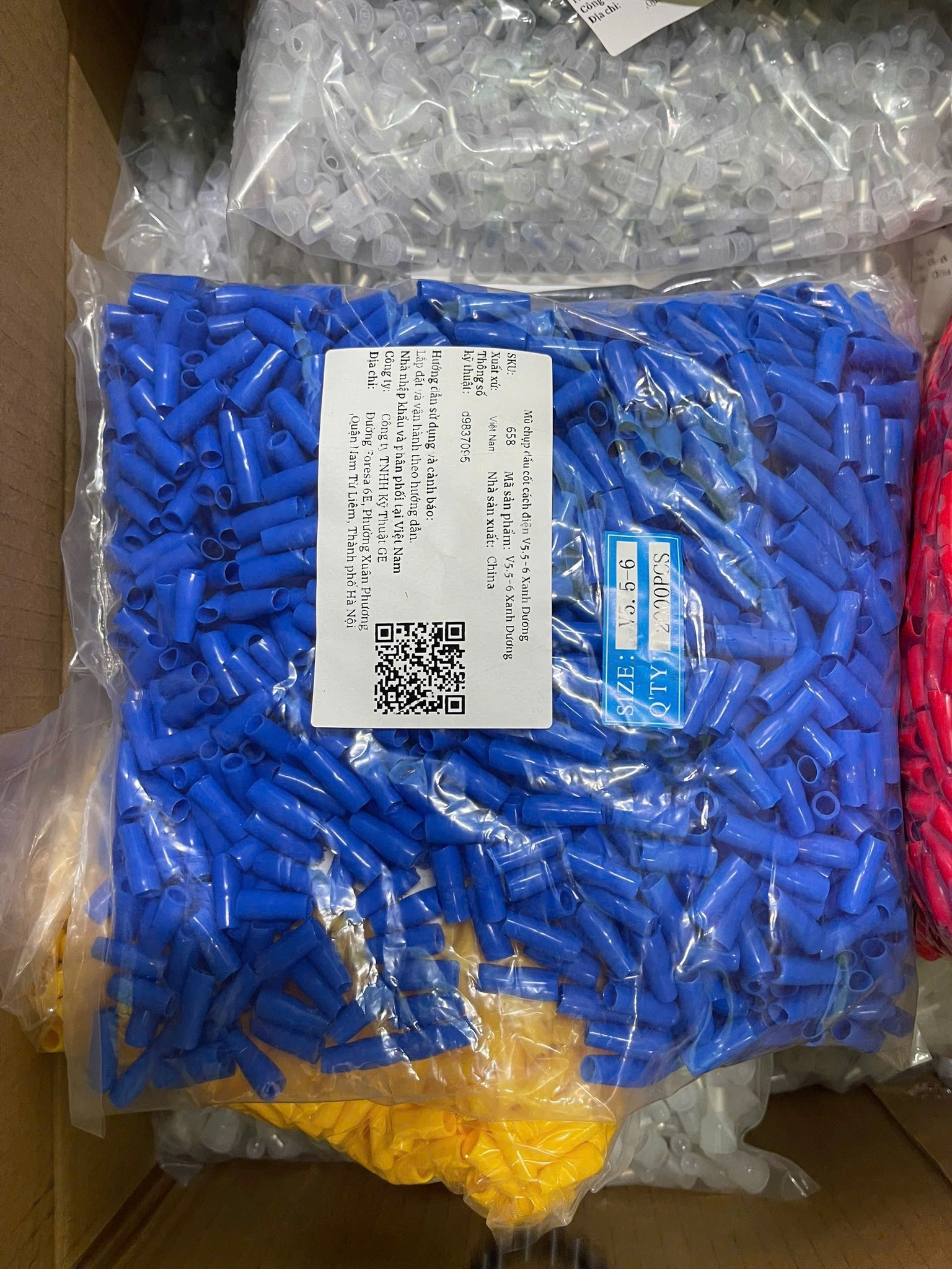 Mũ chụp đầu cốt, chụp đầu cốt cách điện V1.25-1.5 V2-2.5 V3.5-4 V5.5-6 V8-10 V14-16