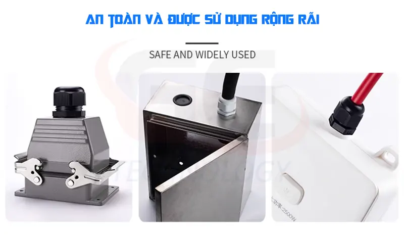 siết cáp chống nước, cút siết cáp IP68, cút siết cáp PA66, đầu siết dây điện, siết cáp công nghiệp, ốc siết dây điện