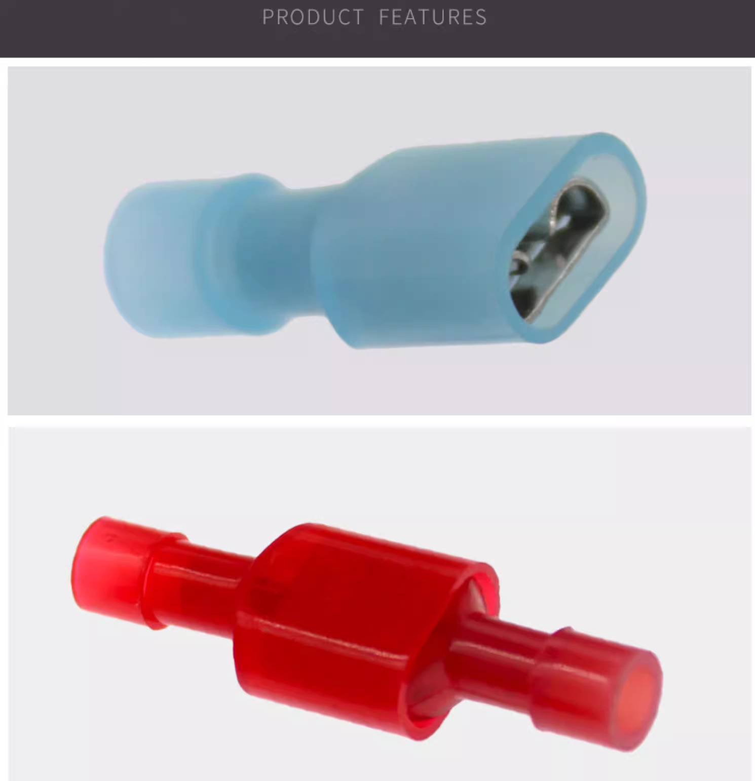 Đầu cốt đực cái FDFN + MDFN dạng ghim dẹt phủ ni lông chống cháy, chịu nhiệt,Đầu cốt điện phủ nhựa loại FDFN, MDFN