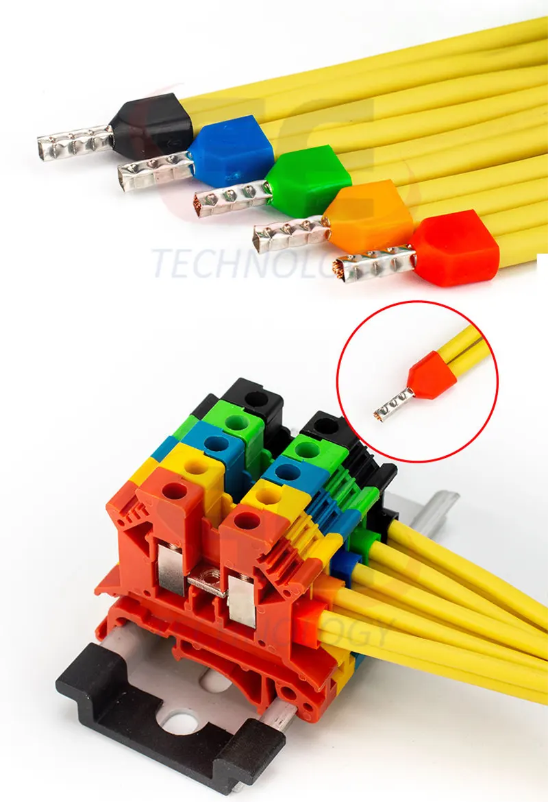 đầu cos điện đôi, đầu cốt bấm dây đôi, cốt TE 2×