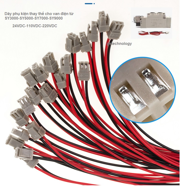 Dây cắm van điện từ SMC Dây nguồn SY3120 SY5120 SY7120 SY9120 Cáp đa năng
