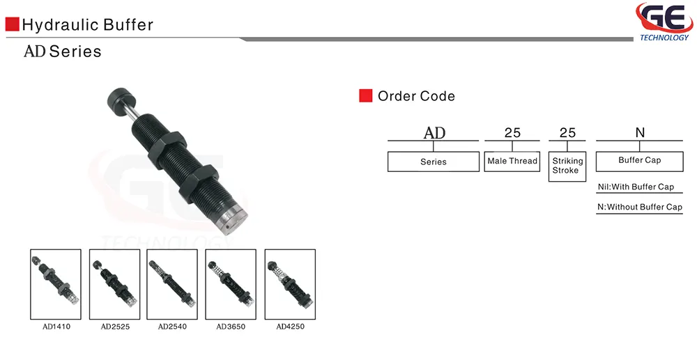 bộ giảm chấn AD, giảm chấn thủy lực AD, giảm chấn xi lanh AD