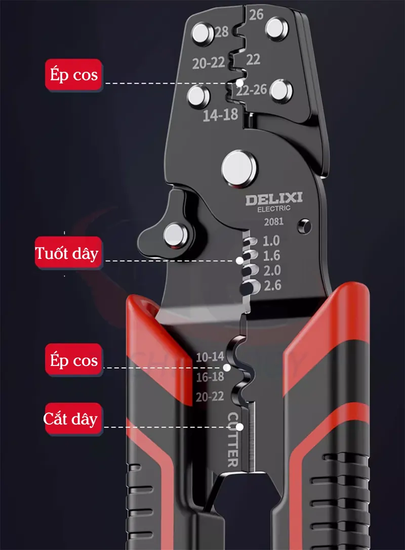 kìm bấm cos dân dụng, kìm ép cos chuyên dụng