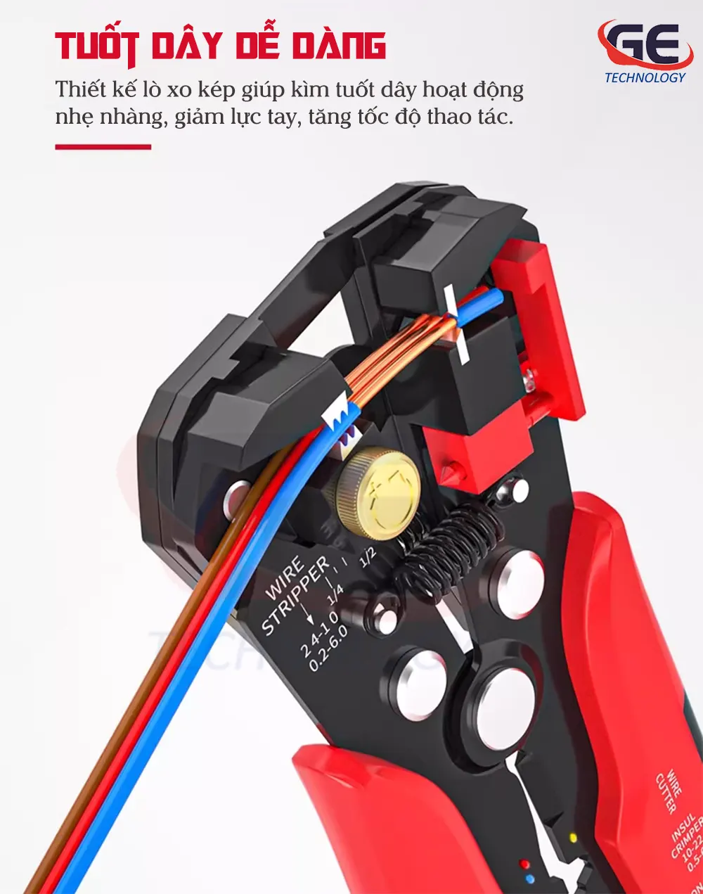 kìm tuốt dây điện chuyên dụng, kìm tuốt dây điện mini, kìm tuốt dây điện đa năng 3 trong 1