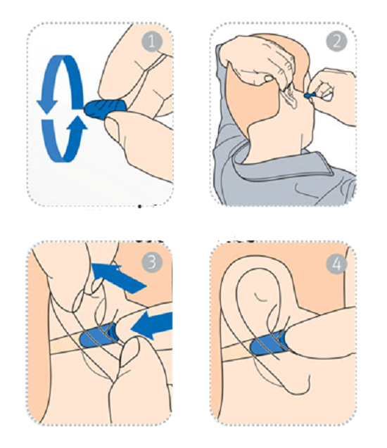 Hướng dẫn cách đeo nút bịt tai chống ồn 3M - 1100