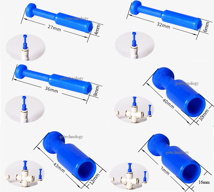Nút chặn ống khí nén, nút bịt ống khí nén, nút bịt đầu nối khí PP4 PP6 PP8 PP10 PP12 PP16 4mm 6mm 8mm 10mm 12mm 16mm