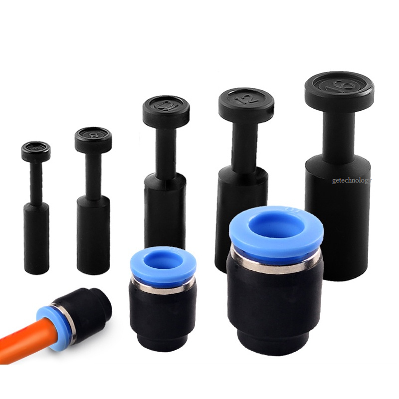 Nút chặn ống khí nén, nút bịt ống khí nén, nút bịt đầu nối khí PP4 PP6 PP8 PP10 PP12 PP16 4mm 6mm 8mm 10mm 12mm 16mm