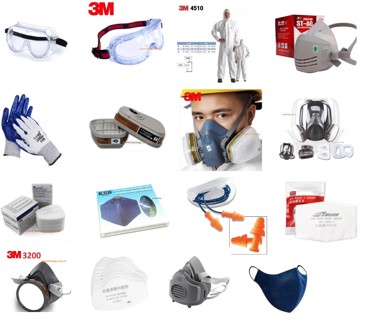 sản phẩm bảo hộ lao động, mặt nạ chống bụi, mặt nạ chồng độc, khẩu trang công ty tnhh kỹ thuật ge