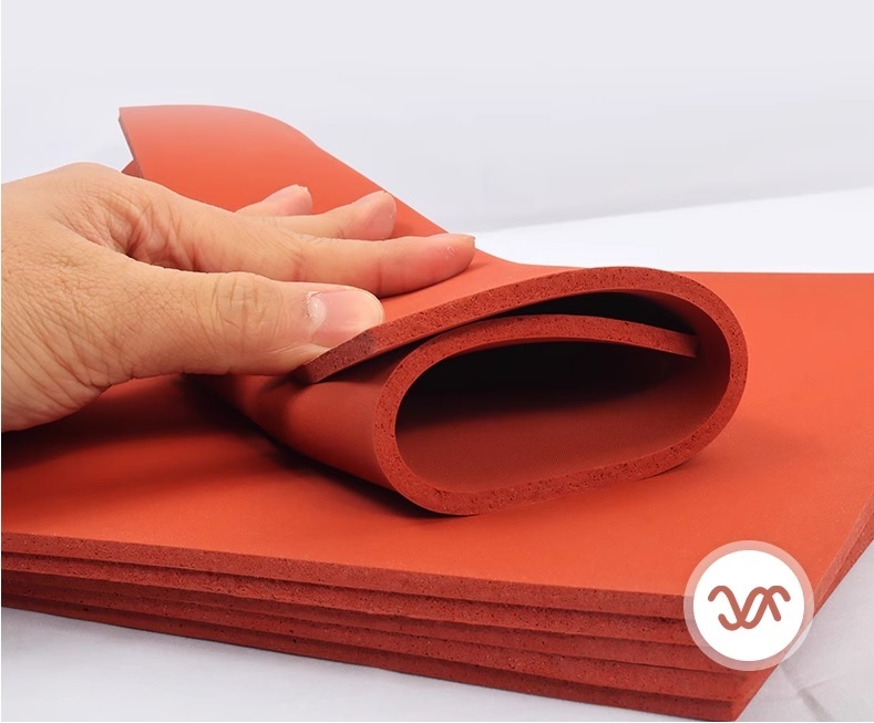 Cao su đỏ ép kính, lót cao su đỏ chịu nhiệt, tấm đệm xốp Silicon mềm chịu nhiệt độ cao, tấm xốp cao su chịu nhiệt