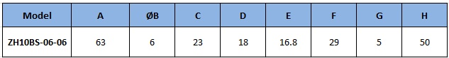 Thông số kĩ thuật Van chân không ZH10BS-06-06