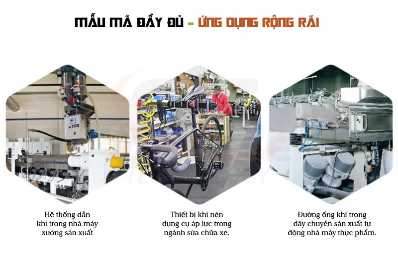 dây dẫn khí máy móc, ống khí robot công nghiệp, ống TPU mềm dẻo, ống khí chịu uốn