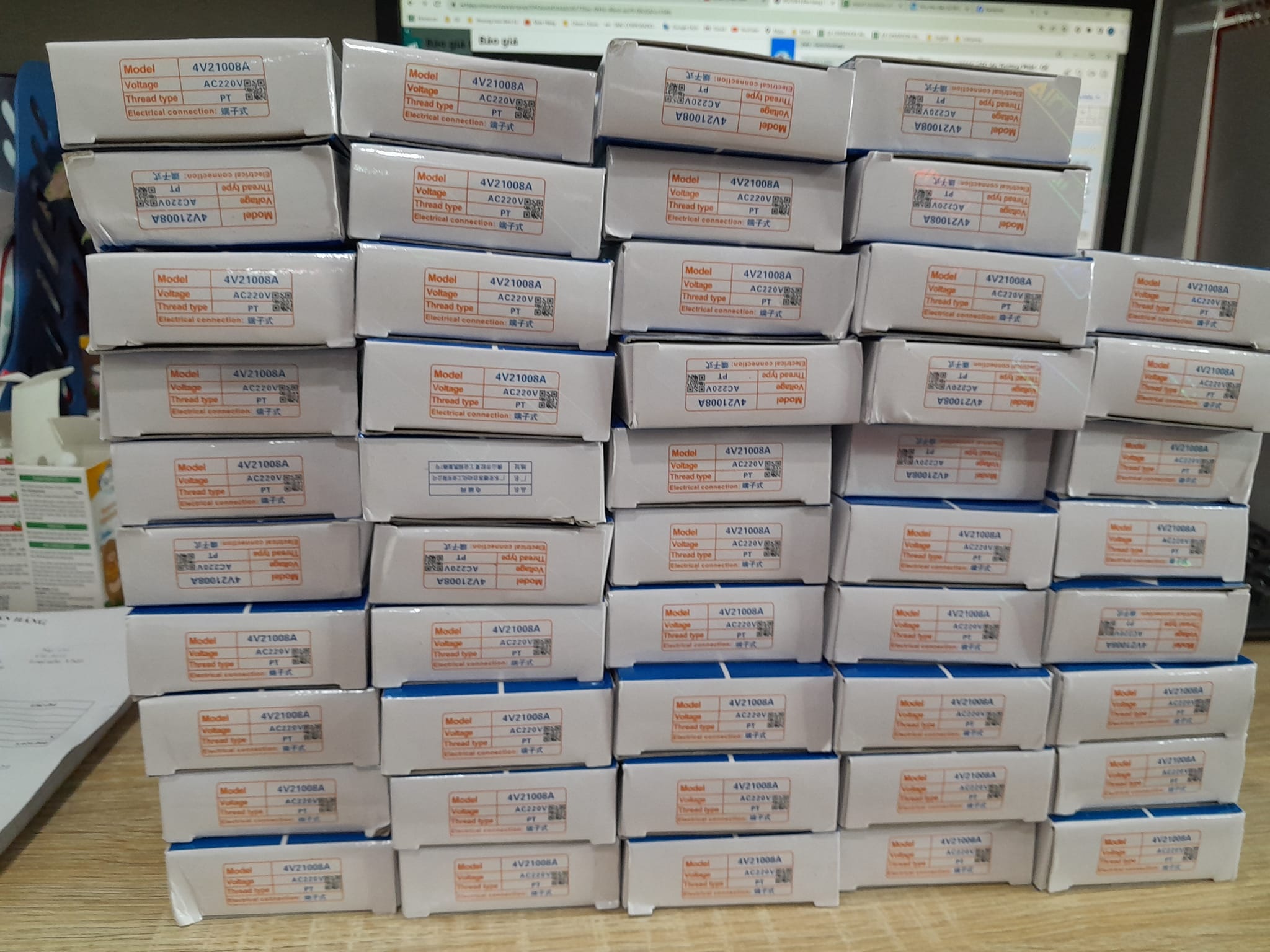 van 4V210 Airtac giá tốt, van khí nén điều khiển tự động, van Airtac 5/2 ren 1/4, solenoid valve Airtac 4V210