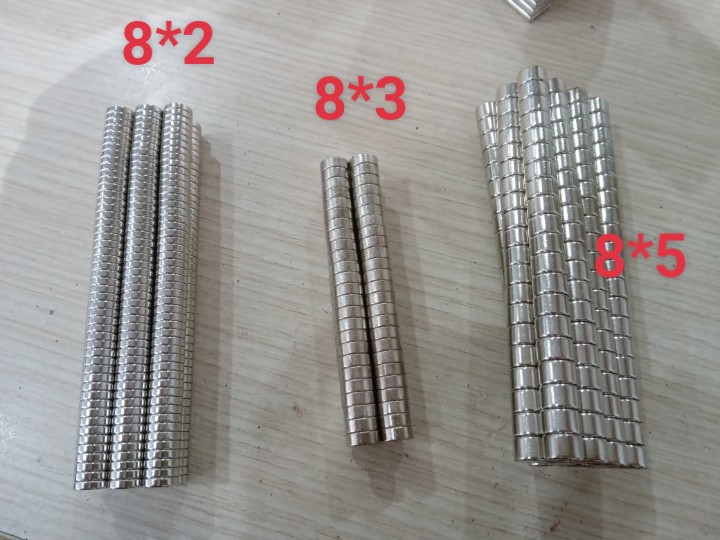 Nam châm tròn, Viên Nam Châm Đất Hiếm 5x2mm 8x2mm 8x5mm 10x2mm 12x4mm 30x5mm