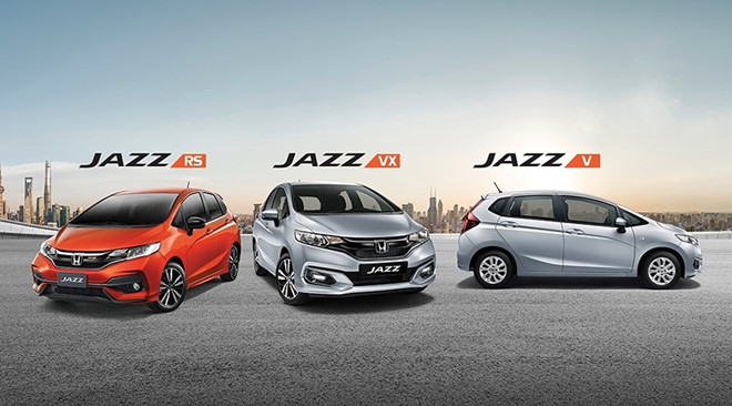 Xe Honda Jazz có 3 phiên bản Jazz 1.5RS; VX và V