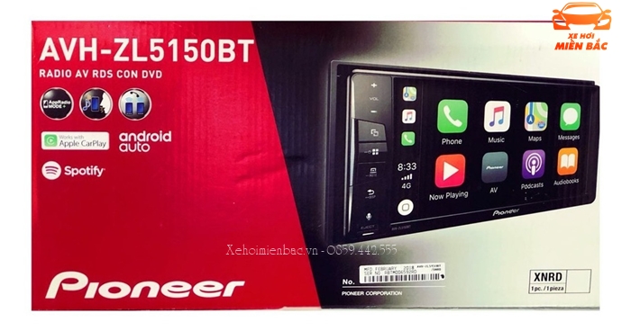 Màn hình DVD Vios 2020 sử dụng là Pioneer AVH-ZL5150BT có Androi Auto và Apple Carplay