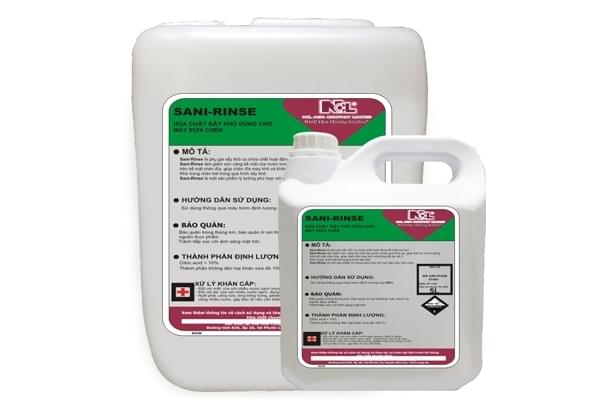 Sani Rinse - Hóa chất sấy khô dùng cho Máy rửa chén