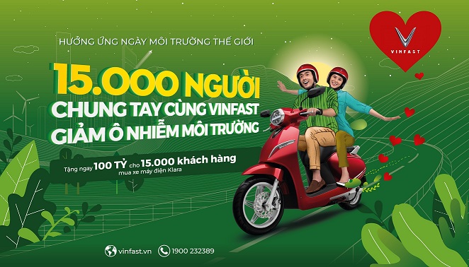 Vinfast giảm giá đặc biệt cho 15.000 khách hàng mua xe máy điện Krala nhân ngày môi trường thế giới Vinfast giảm giá đặc biệt cho 15.000 khách hàng mua xe máy điện Krala nhân ngày môi trường thế giới