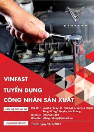 NHÀ MÁY VINFAST TUYỂN DỤNG CÔNG NHÂN TẠI HẢI PHÒNG NHÀ MÁY VINFAST TUYỂN DỤNG CÔNG NHÂN TẠI HẢI PHÒNG