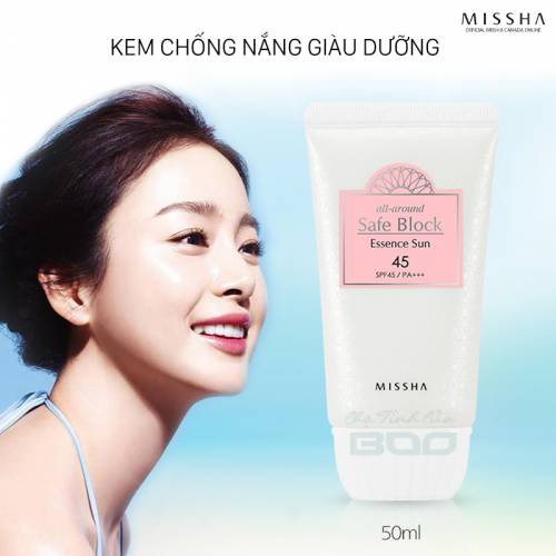 REVIEW: Kem chống nắng MISSHA All Around Safe Block Essence Sun SPF45/PA+++ REVIEW: Kem chống nắng MISSHA All Around Safe Block Essence Sun SPF45/PA+++