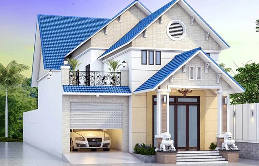 Mẫu nhà 2 tầng mái lửng giá khoảng 500 triệu